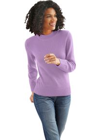 sheego Gro&szlig;e Gr&ouml;&szlig;en Stehkragenpullover mit Baumwolle, flieder, Gr&ouml;&szlig;e 54 - Damen