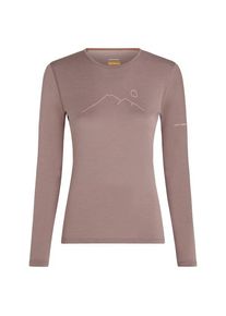 Icebreaker Merino 200 Oasis L/S Crewe Rainer Ridge Merinounterwäsche Women (Gr M |braun)