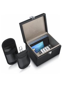 Aplic NFC/RFID Schlüsseltasche, Keyless Go Schutzbox, 3-tlg., inkl. 2 Schlüsselhüllen, Kartentresor, Signal Blocking