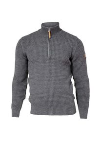IVANHOE OF SWEDEN Moritz Half Zip Wollpullover Herren (Gr XXL |grau)