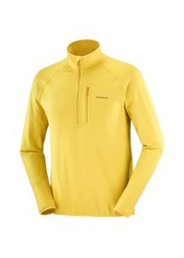 Salomon Essential Lightwarm Half Zip Fleecepullover Herren (Gr XL |gelb)