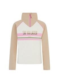 Fleecepullover Protest Prtwonder 1/4 Zip Active Top Kinder (Gr 128 |beige/weiß)