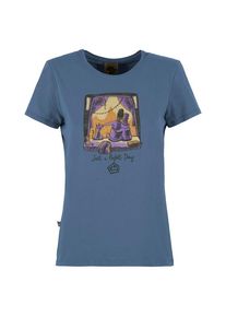 E9 Sunset T-Shirt Damen Alltag (Gr L |blau)