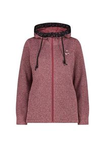 Fleecejacke CMP Jacket Fix Hood Jacquard Knitted 35H1656 Damen (Gr 44 |braun)