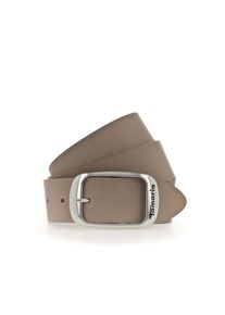 Tamaris Damen Ledergürtel, grau, casual,modisch, Gr. 115, unifarben, Rindsleder, Gürtel, Doppelschließe in glänzendem Silber