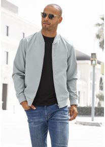 John Devin Herren Bomberjacke "/ Blouson mit Rippkragen", grau, casual, Gr. XL, unifarben, Web, Obermaterial: 100% Polyester. Futter: 100% Polyester,