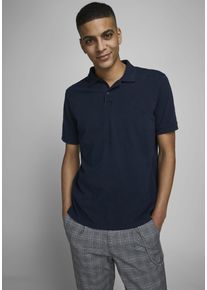 Jack & Jones JACK & JONES Herren Poloshirt "BASIC POLO", blau, modisch, Gr. XXL, Piquu00e9, Obermaterial: 100% Baumwolle, Shirts