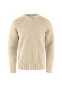 Fjällräven Woll- & Merinopullover Fjällräven Övik Waffle Knit Herren (Gr M |beige)