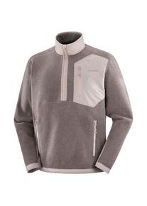 Fleecepullover Salomon Chroma Fleece Half Zip Herren (Gr XL |grau/braun)
