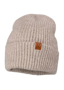 MaxiMo Mütze mit Umschlag gerippt Mütze Kinder Alltag (Gr 55-57 cm |grau)