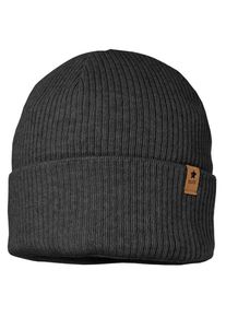 MaxiMo Mini-Beanie Umschlag mit Fleecefutter Mütze Kids (Gr 47-49 cm |schwarz/grau)