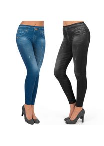 SLIMmaxx Jeans-Leggings 2er-Set schwarz/blau versch. Größen
