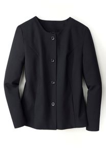 sheego Große Größen Kurzblazer in pflegeleichter Qualität, schwarz, Größe 46 - Damen