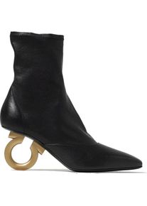Salvatore Ferragamo Stiefel - Salvatore Ferragamo Elina Boots - Gr. 39,5 (EU) - in Schwarz - f&uuml;r Damen