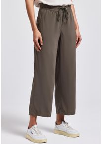 Street One Damen Stoffhose "Style Emee"nomad braun, casual, Gr. 44, unifarben, Web, Obermaterial: 100% Viskose, Hosen, Sommerhose mit elastischem