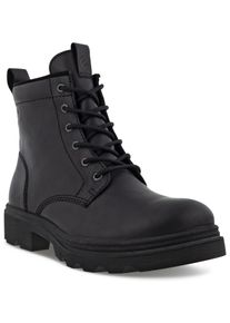 Ecco Herren Schnürboots "GRAINER M", Gr. 47, schwarz, Leder, klassisch, Schuhe, Stiefelette, Workerboots, Winterboots, mit zwei Anziehlaschen
