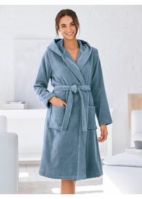Peter Hahn - Damen-Bademantel, blau, Gr. 36 / S - Baumwolle