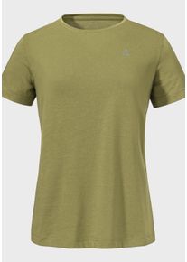 Schöffel SCHÖFFEL Damen Funktionsshirt "T Shirt Hohberg L"4605, grün, sportlich, Gr. 38, Oberstoff: 60% Baumwolle 40% Polyester, Shirts