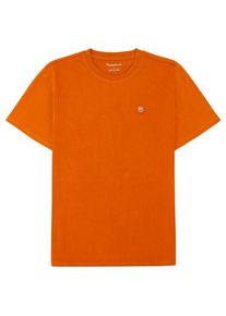 T-Shirt KnowledgeCotton Apparel Badge T-Shirt Herren (Gr XL |orange)