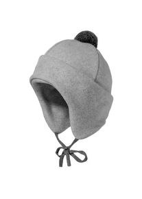 MaxiMo Mini-Mütze mit Pompon und Bindeband Mütze Kinder (Gr 45-47 cm |grau)
