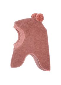 Mütze MaxiMo Mini-Schlupfmütze mit Wollfleece und Pompons Kinder (Gr 53-55 cm |rosa)