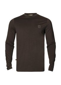 Härkila Base All Season L/S T-Shirt Merinoshirt Herren (Gr L |braun)
