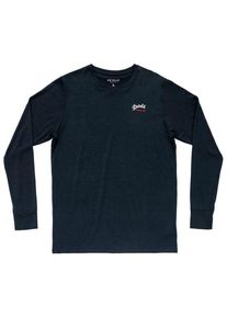 DEVOLD Classic Script L/S Merinoshirt Herren (Gr S |blau)