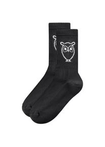 KnowledgeCotton Apparel 2-Pack Tennis Sock Multifunktionssocken (Gr 39-42 |schwarz)