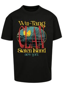Herren Kurzarmshirt "Upscale by Mister Tee Herren Wu Tang Staten Island Oversize Tee", schwarz, casual, Gr. S, UPSCALE BY MISTER TEE, unifarben, 100%