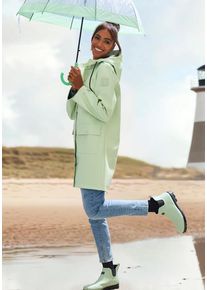 ELBSAND Regenjacke grün Gr. 36 für Damen. Mit Badges. Gerade