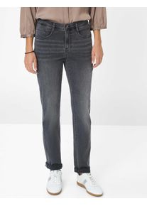 Brax Damen Five-Pocket-Hose Style CAROLA USED DARK GREY, denim dunkelgrau, Gr. 50L