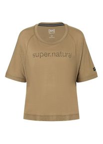 super.natural Liquid FloTee Merinoshirt Damen (Gr S |beige)