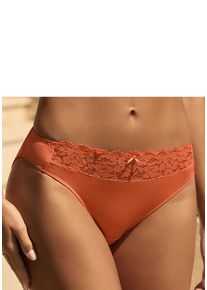 Vivance Slip tangerine Gr. 32/34 für Damen. Mit Spitze, Schleife. Körpernah