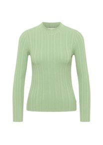 Longsleeve Tranquillo Seidiges EcoVero-Shirt Round Neck Damen (Gr XS |grün)