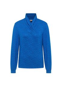 Tranquillo Jersey-Shirt mit Kragen Longsleeve Damen (Gr XS |blau)