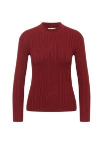 Tranquillo Seidiges EcoVero-Shirt Round Neck Longsleeve Damen (Gr XL |rot)