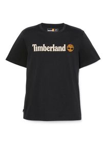 Timberland Linear Logo Short Sleeve Tee T-Shirt Herren (Gr M |schwarz)