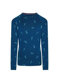 Icebreaker Merino 200 Oasis L/S Crewe Snow Day Merinounterwäsche Kinder (Gr 116 |blau)