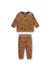 Sanetta Pyjama Long AOP 22185 Schlafanzug Kinder (Gr 74 |braun)