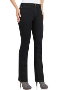 WONDERJEANS Damen Bootcut-Jeans, schwarz, casual, Gr. 44, Denim/Jeans, Obermaterial: 65% Baumwolle, 30% Polyester, 5% Elasthan, Jeans, Figurbetonte