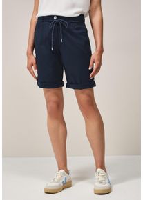 Cecil Damen Shorts, blau, casual, Gr. 34, unifarben, Web, Obermaterial: 98% Baumwolle, 2% Elasthan; Band: 100% Polyester , Hosen, Middle Waist