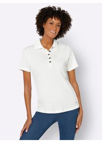 Casual Looks Damen Poloshirt "Poloshirt", beige, Gr. 36, unifarben, 95% Viskose, 5% Elasthan, Shirts