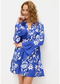 Lascana Longbluse mehrfarbig Gr. 32/34 für Damen. Mit V-Ausschnitt. Figurumspielend