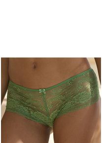 Lascana Panty 'Daisy' grün Gr. 32/34 für Damen. Mit Spitze, Schleife, Schmuckelement. Nachhaltig.