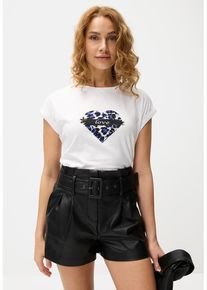 Lascana Print-Shirt weiß Gr. 32/34 für Damen. Rundhals und Print. Figurumspielend. Nachhaltig.