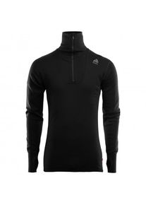 Woll- & Merinopullover Aclima Doublewool Polo Shirt Zip Herren (Gr S |schwarz)