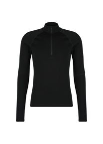 Icebreaker 300 Merinofine Polar L/S Half Zip Merinounterwäsche Herren Wandern (Gr M |schwarz)