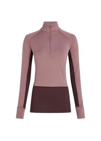 Icebreaker Merino 260 Zoneknit L/S Half Zip Merinopullover Damen (Gr XL |braun/rosa)