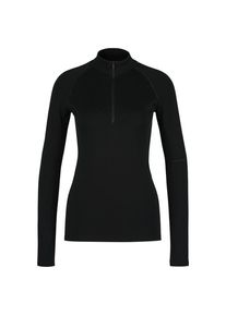 Icebreaker 300 MerinoFine Polar L/S Half Zip Merinounterwäsche Damen (Gr M |schwarz)
