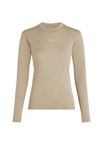 Icebreaker 200 Merinofine Ace L/S Mock Neck Merinounterw&auml;sche Damen (Gr XL |beige)